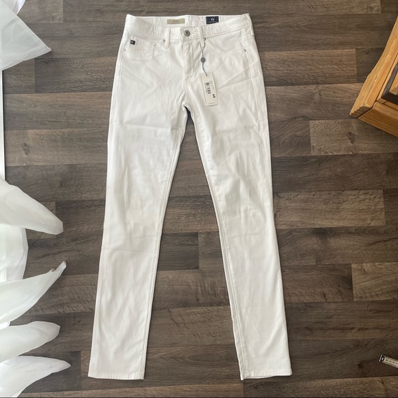 AG Adriano Goldschmied White The Prima Cigarette Leg Jeans Mid Rise Pants - Picture 13 of 14